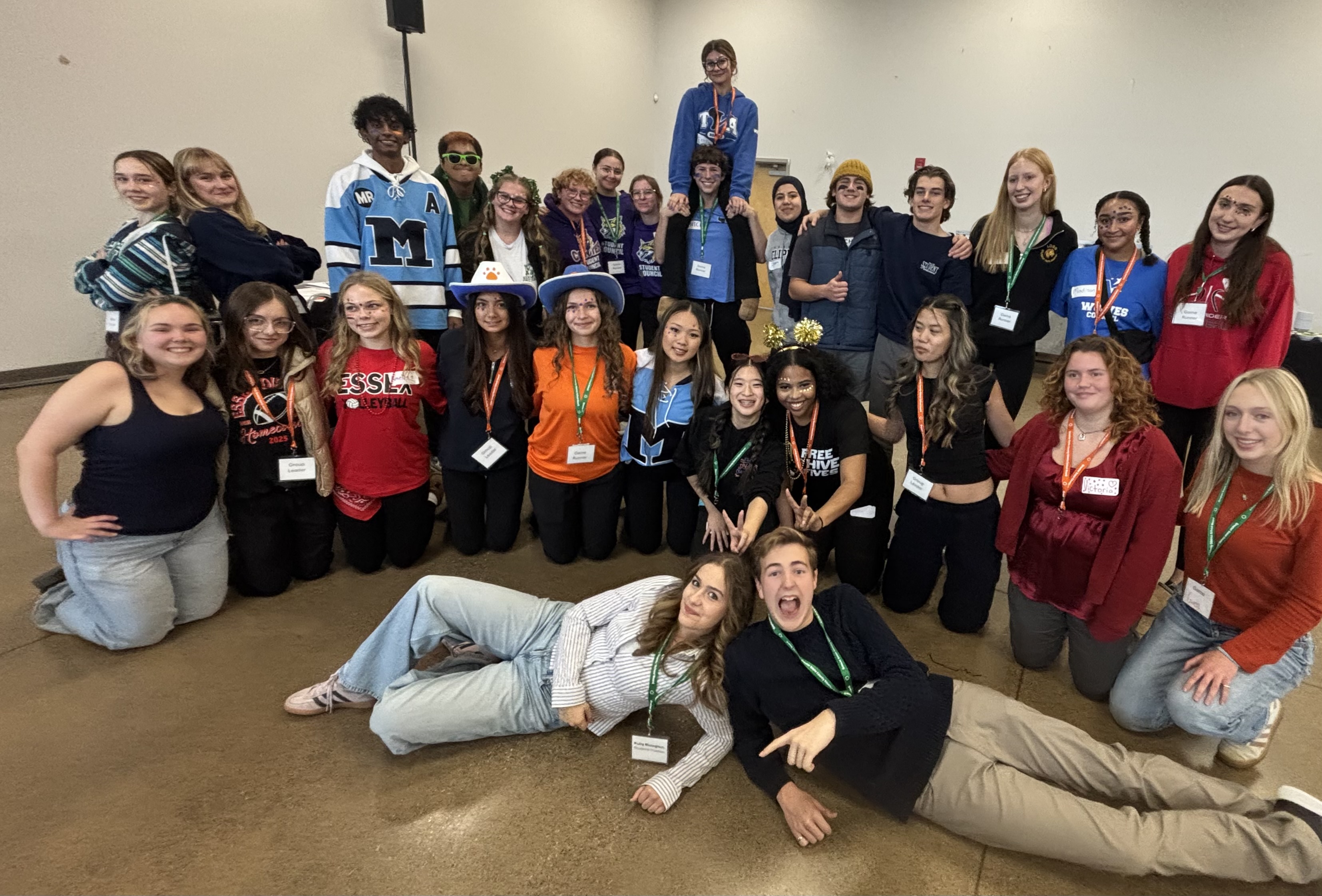 group of students pose for a picture