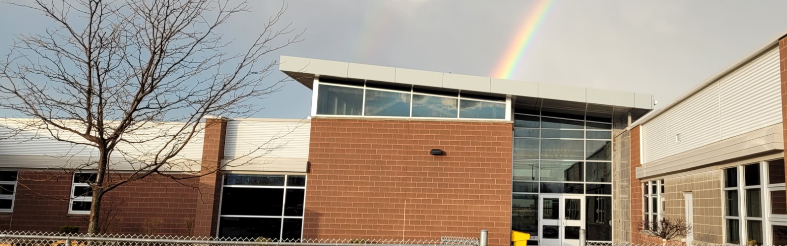School with rainbow