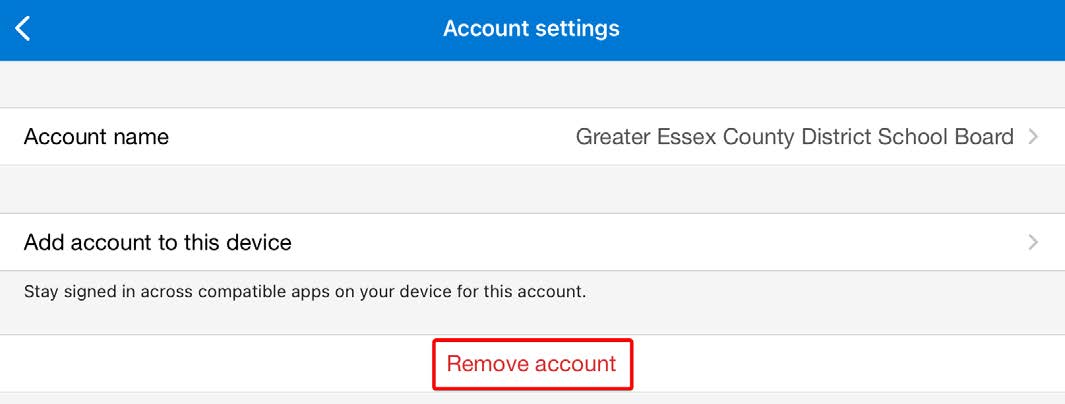 Remove Account from Microsoft Authenticator App