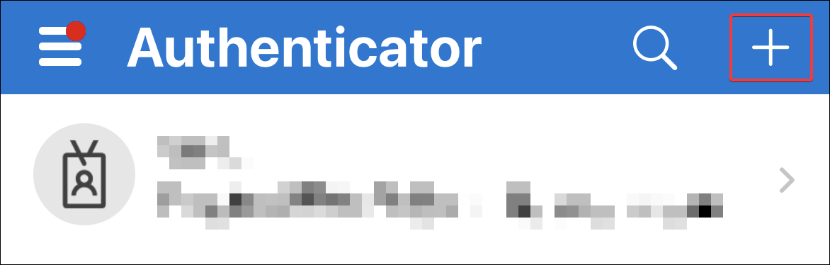 account listed in app