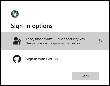 Select Face, fingerprint, PIN or security key Select Face, fingerprint, PIN or security key