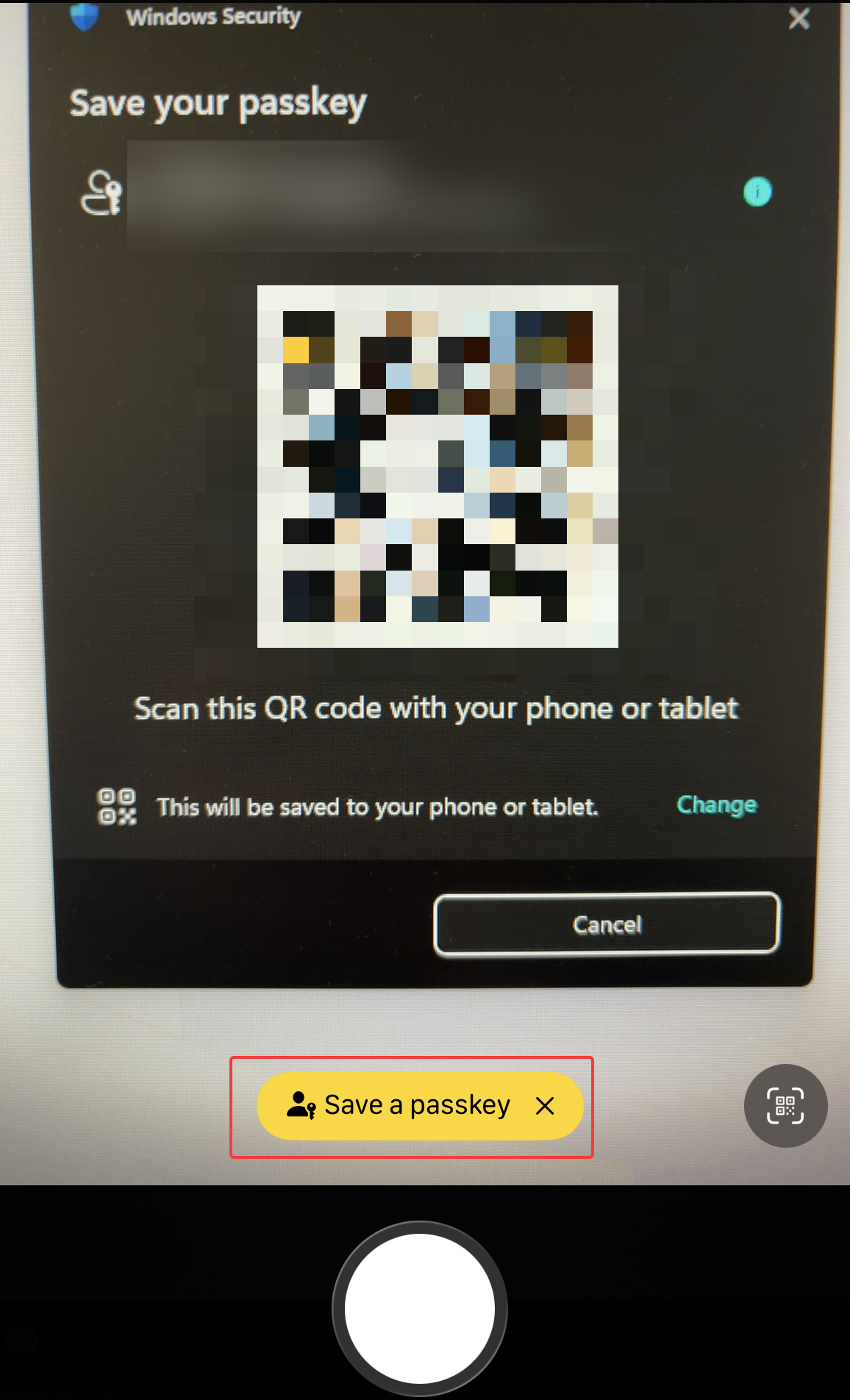 iPhone camera and point it at the QR code iPhone camera and point it at the QR code