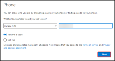 enter a phone number