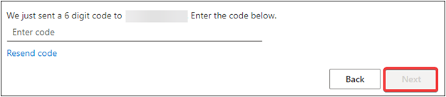 Enter code from text