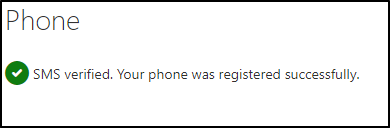 Sucess confirmation