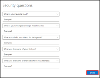 Security Questions