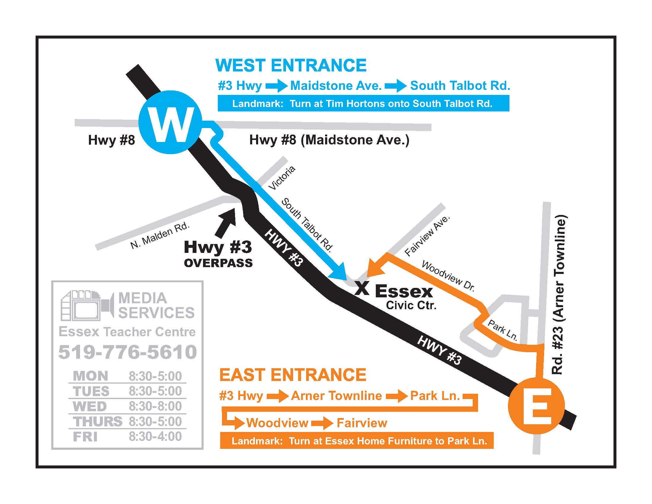 map to media centre