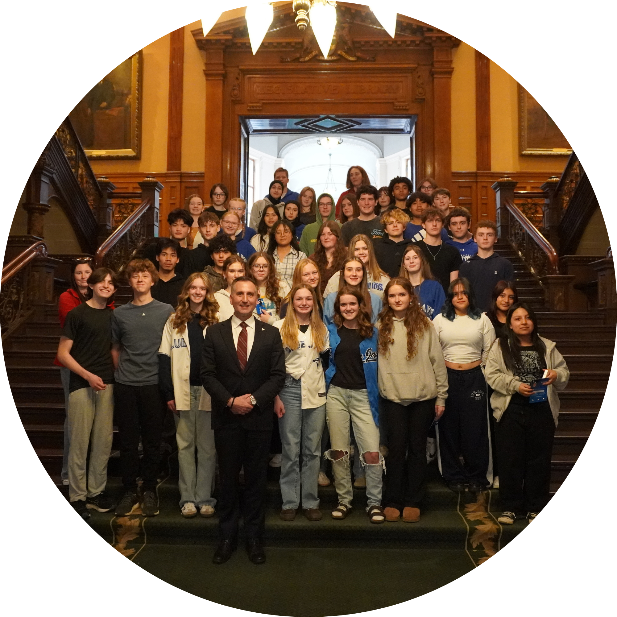 LDSS Students with MPP Trevor Jones