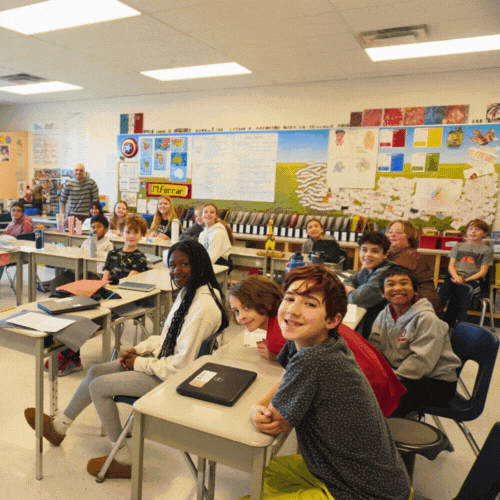 Students in classrooms