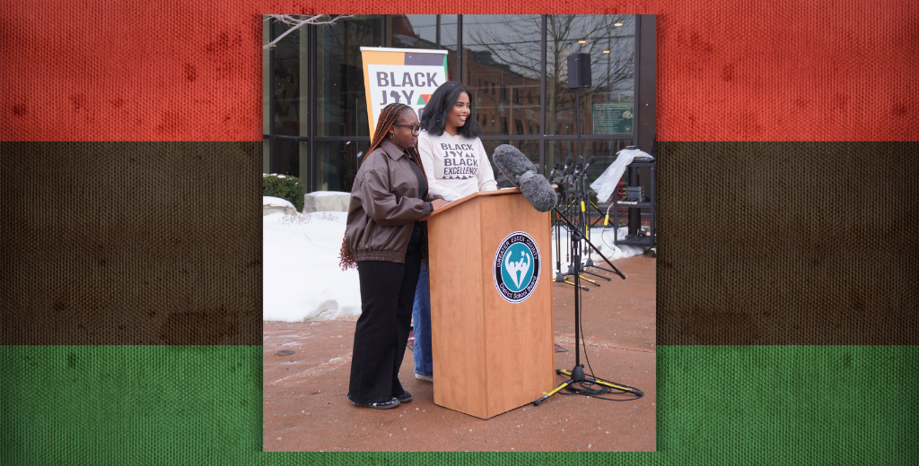  Alaa Ebrahim from Riverside Secondary School and Oyinkansola Adeniji from Walkerville Collegiate