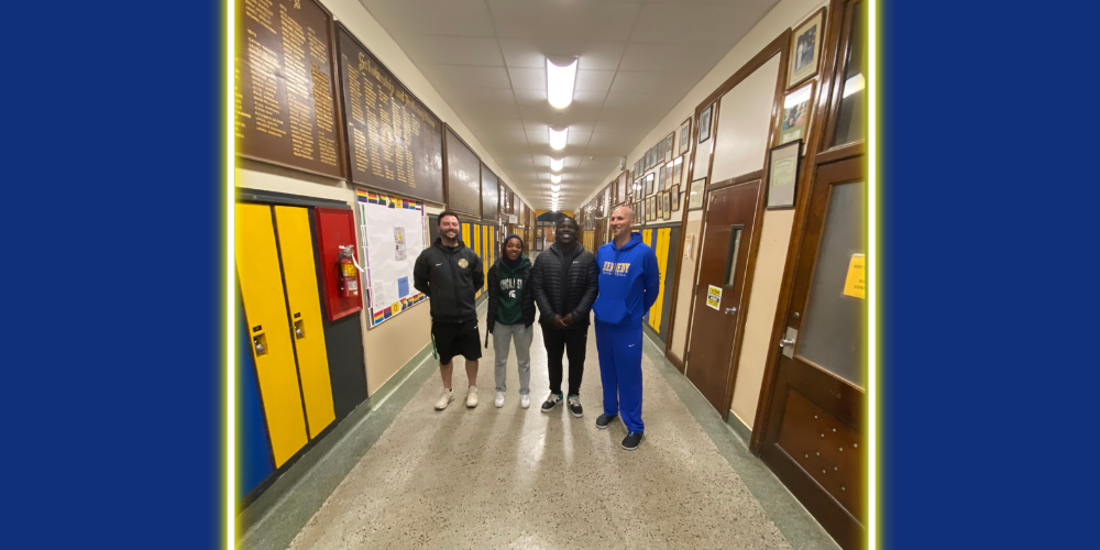 Coach Osborne, Coach Silvaggio, Andrew Loyuk and Luula Ali