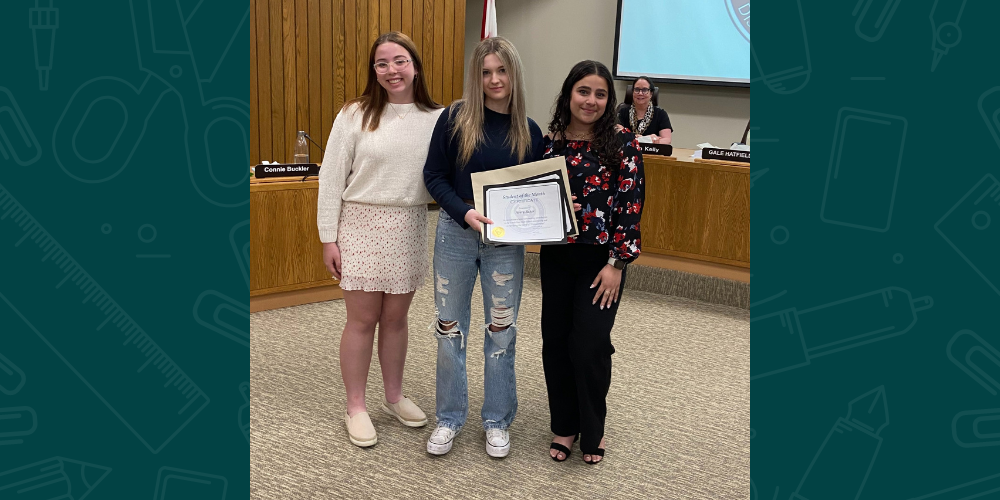 Paige Hawkins, Avery Baker and Ayah Khanafer