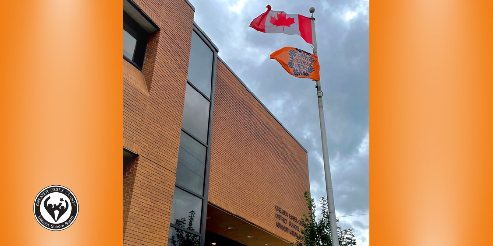 Every Child Matters Flag outside of the Administration Office