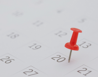 calendar with pin