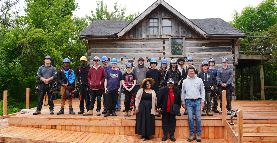 Staff and Students at the John Freeman Walls Historic Site