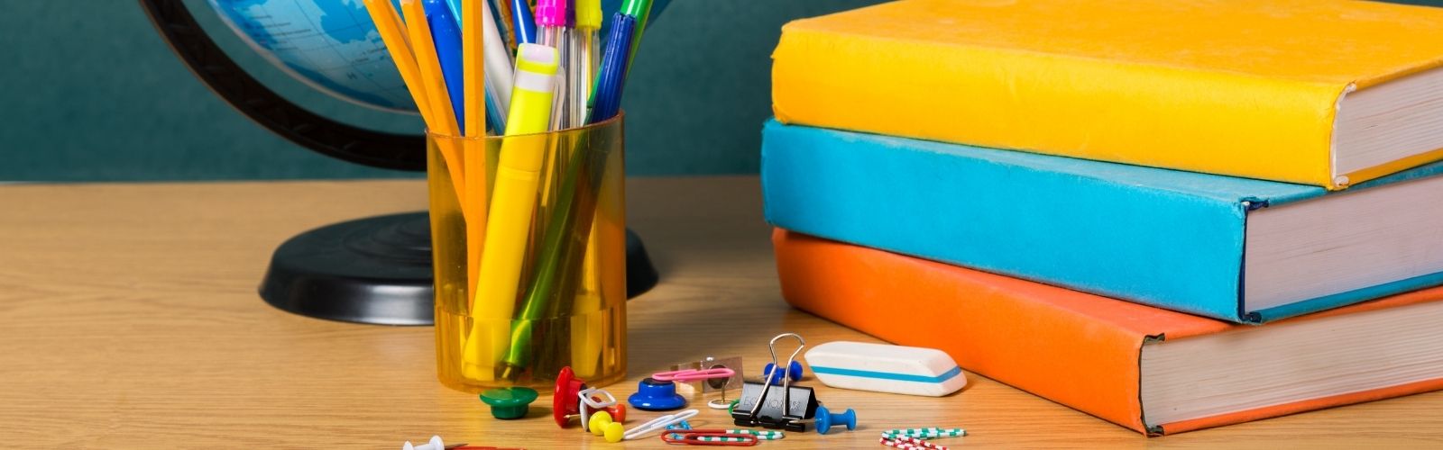 Books on a desk