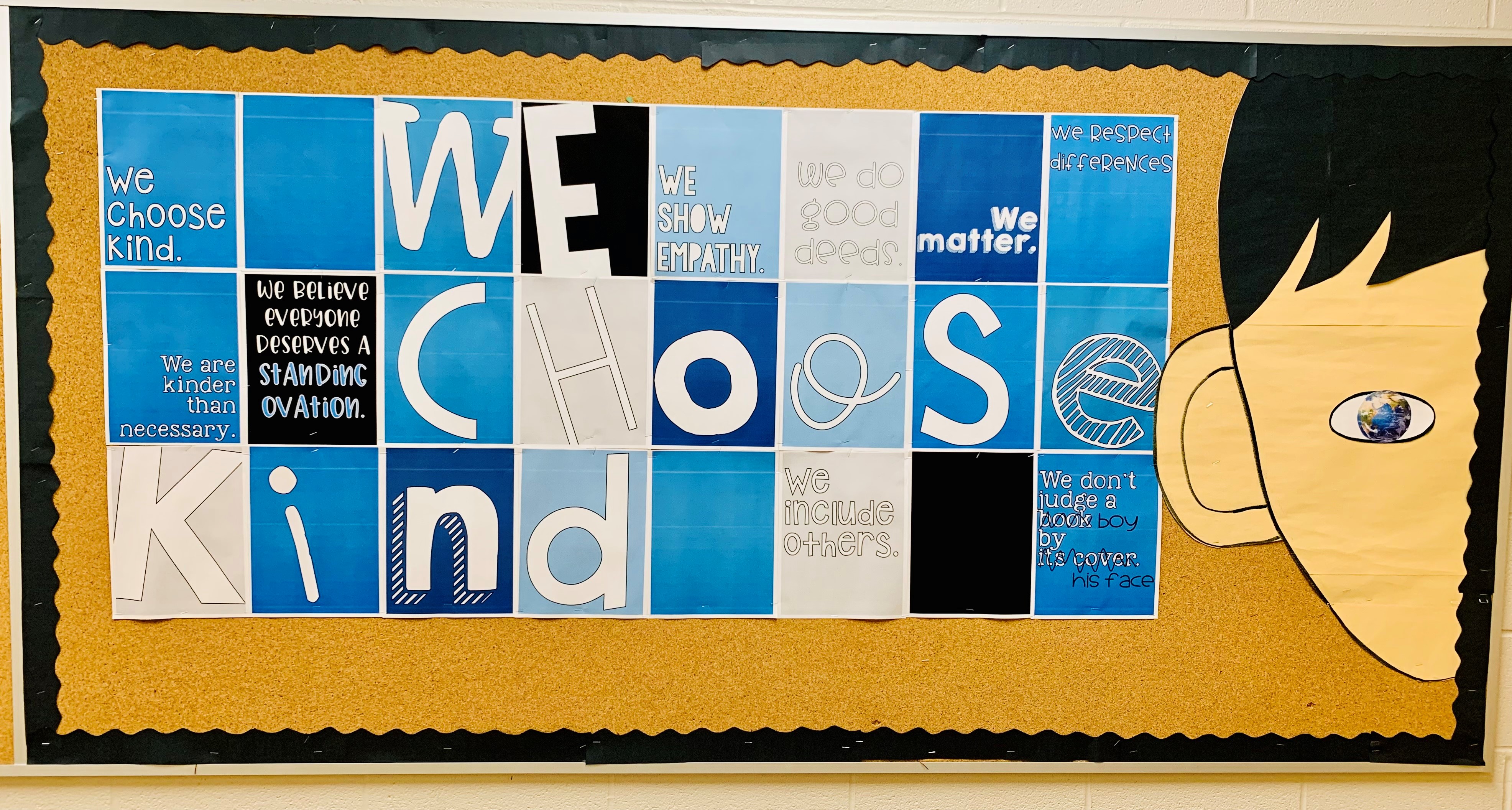 Bullatin Board of Kindness inspired from the book Wonder